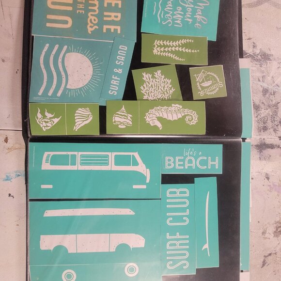 Bundle 3 ~ Reusable Silk Screen Stencils ~ 18 x 15 Binder~ Summer, Kitchen - Picture 14 of 16
